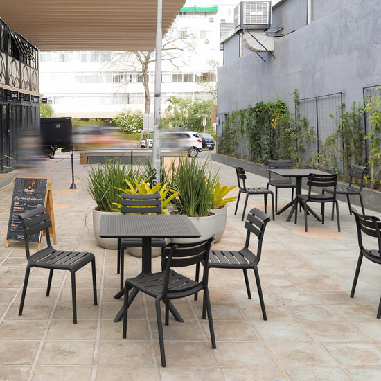 Compamia Helen Resin Outdoor Chair In Black/Dark Gray/Taupe/Marsala/Olive Green/White - Set of 2