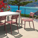 Compamia Helen Resin Outdoor Chair In Black/Dark Gray/Taupe/Marsala/Olive Green/White - Set of 2