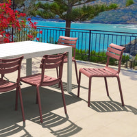 Compamia Helen Resin Outdoor Chair In Black/Dark Gray/Taupe/Marsala/Olive Green/White - Set of 2
