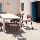 Compamia Helen Resin Outdoor Chair In Black/Dark Gray/Taupe/Marsala/Olive Green/White - Set of 2