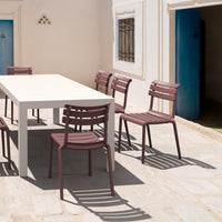 Compamia Helen Resin Outdoor Chair In Black/Dark Gray/Taupe/Marsala/Olive Green/White - Set of 2