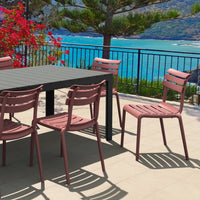 Compamia Helen Resin Outdoor Chair In Black/Dark Gray/Taupe/Marsala/Olive Green/White - Set of 2