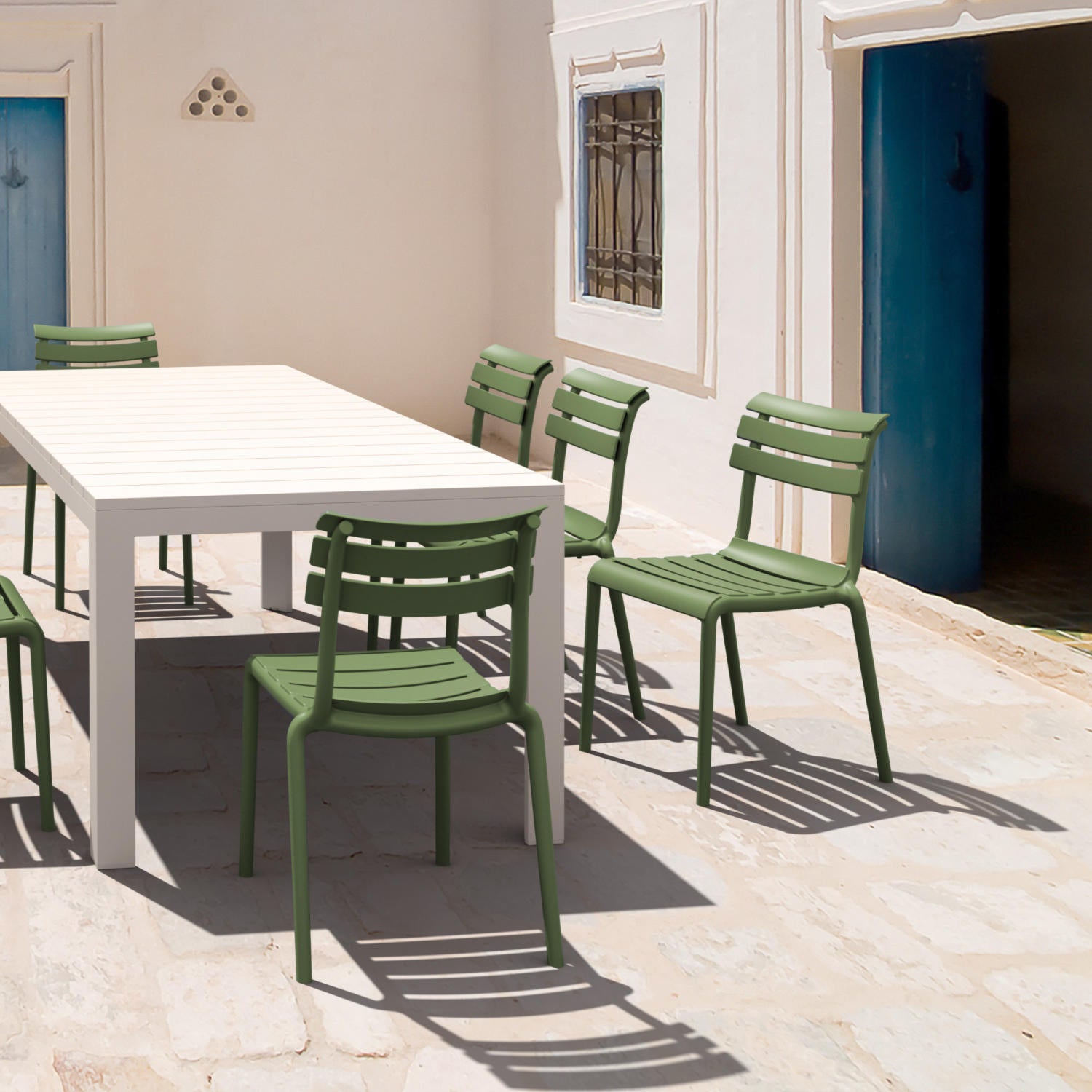 Compamia Helen Resin Outdoor Chair In Black/Dark Gray/Taupe/Marsala/Olive Green/White - Set of 2