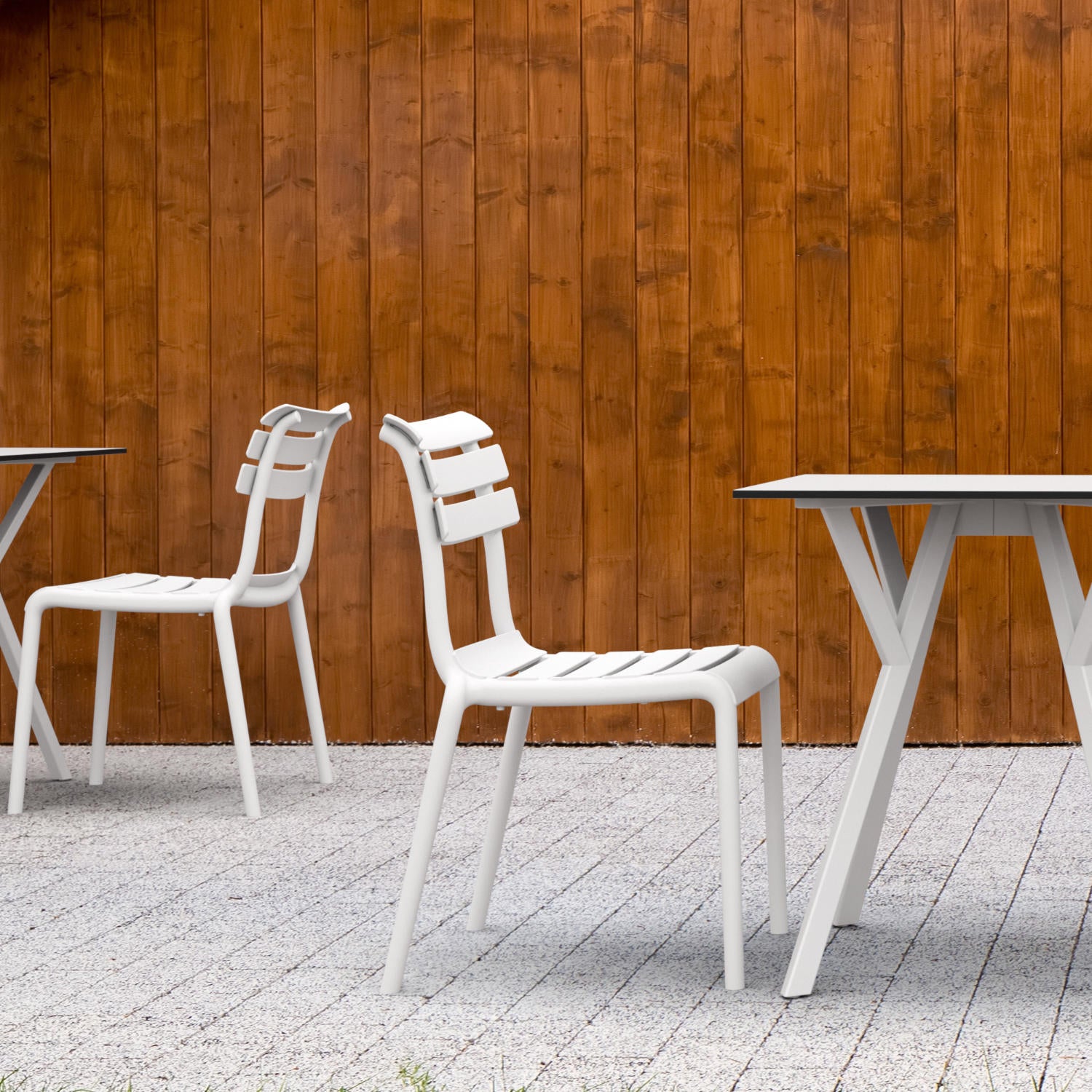 Compamia Helen Resin Outdoor Chair In Black/Dark Gray/Taupe/Marsala/Olive Green/White - Set of 2
