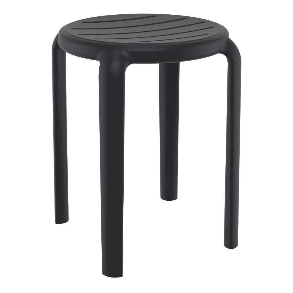 Compamia Tom Resin Dining Stool in Black/Dark Gray/Taupe/Marsala/Olive Green/White - Set of 2