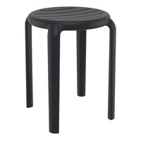 Compamia Tom Resin Dining Stool in Black/Dark Gray/Taupe/Marsala/Olive Green/White - Set of 2