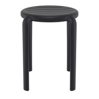 Compamia Tom Resin Dining Stool in Black/Dark Gray/Taupe/Marsala/Olive Green/White - Set of 2