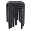 Compamia Tom Resin Dining Stool in Black/Dark Gray/Taupe/Marsala/Olive Green/White - Set of 2