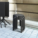 Compamia Tom Resin Dining Stool in Black/Dark Gray/Taupe/Marsala/Olive Green/White - Set of 2