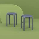 Compamia Tom Resin Dining Stool in Black/Dark Gray/Taupe/Marsala/Olive Green/White - Set of 2