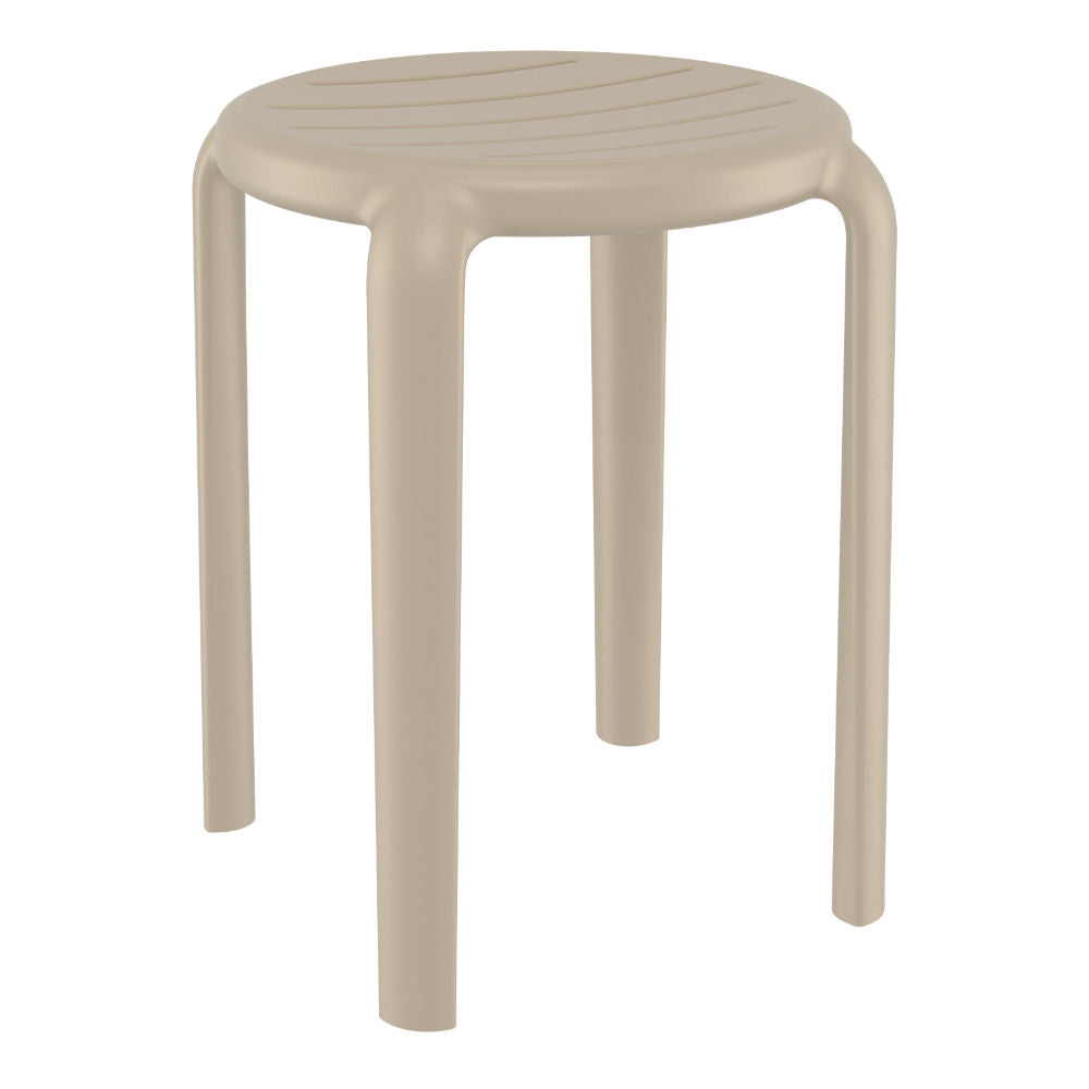 Compamia Tom Resin Dining Stool in Black/Dark Gray/Taupe/Marsala/Olive Green/White - Set of 2