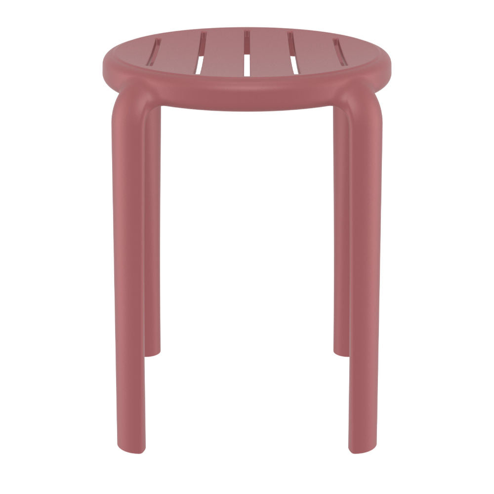 Compamia Tom Resin Dining Stool in Black/Dark Gray/Taupe/Marsala/Olive Green/White - Set of 2