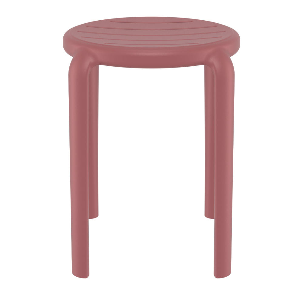 Compamia Tom Resin Dining Stool in Black/Dark Gray/Taupe/Marsala/Olive Green/White - Set of 2