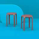 Compamia Tom Resin Dining Stool in Black/Dark Gray/Taupe/Marsala/Olive Green/White - Set of 2