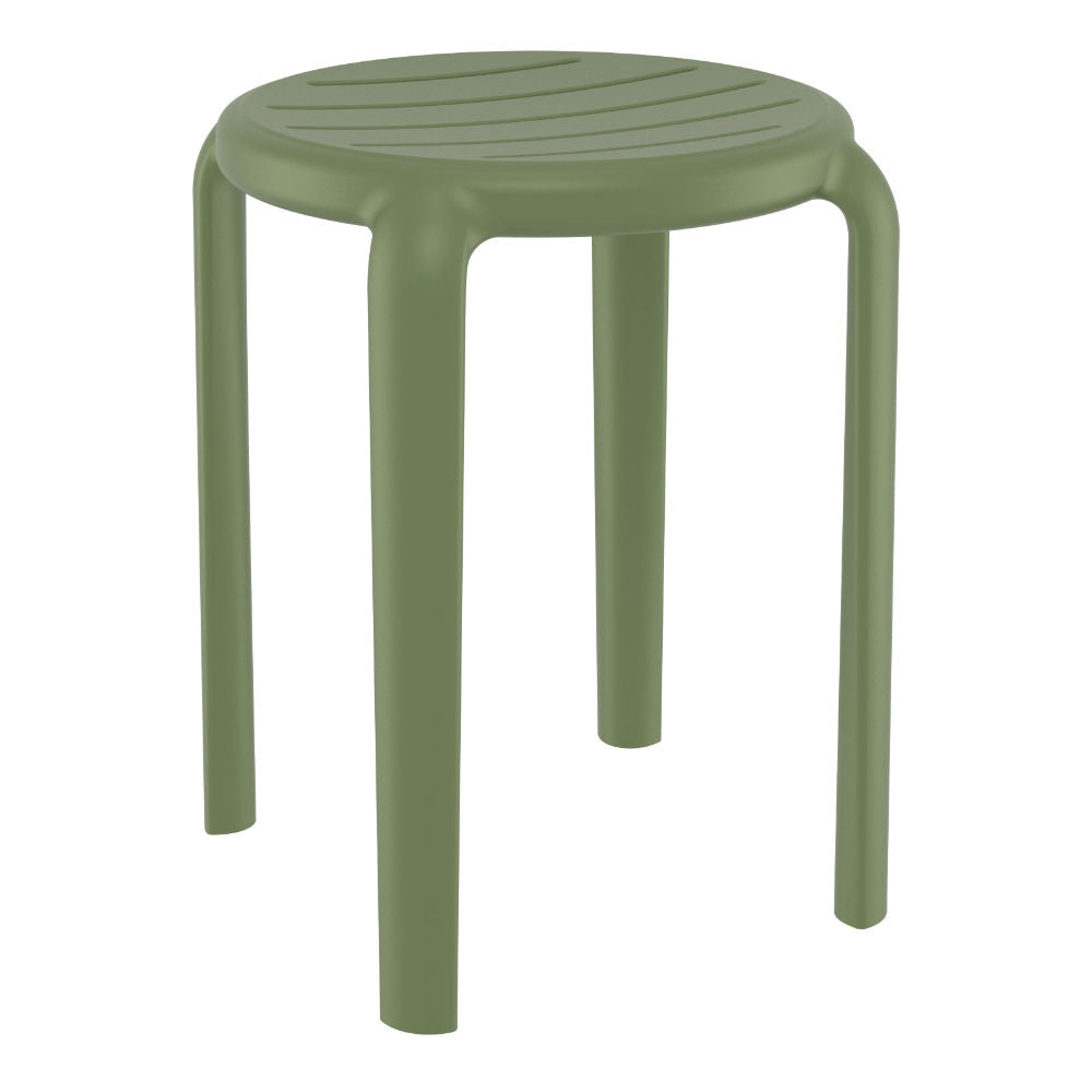 Compamia Tom Resin Dining Stool in Black/Dark Gray/Taupe/Marsala/Olive Green/White - Set of 2