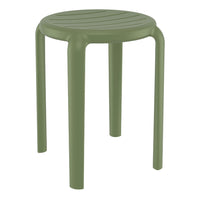 Compamia Tom Resin Dining Stool in Black/Dark Gray/Taupe/Marsala/Olive Green/White - Set of 2
