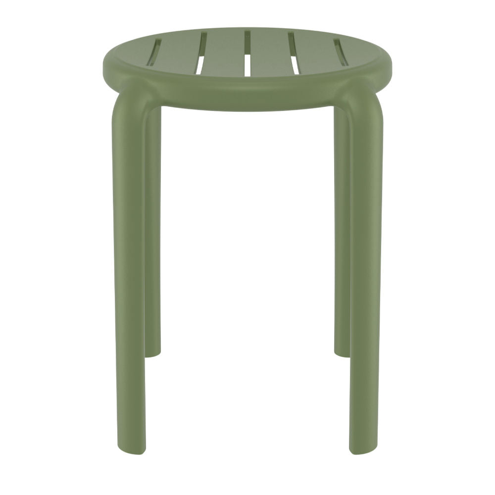 Compamia Tom Resin Dining Stool in Black/Dark Gray/Taupe/Marsala/Olive Green/White - Set of 2