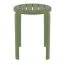 Compamia Tom Resin Dining Stool in Black/Dark Gray/Taupe/Marsala/Olive Green/White - Set of 2