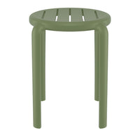 Compamia Tom Resin Dining Stool in Black/Dark Gray/Taupe/Marsala/Olive Green/White - Set of 2