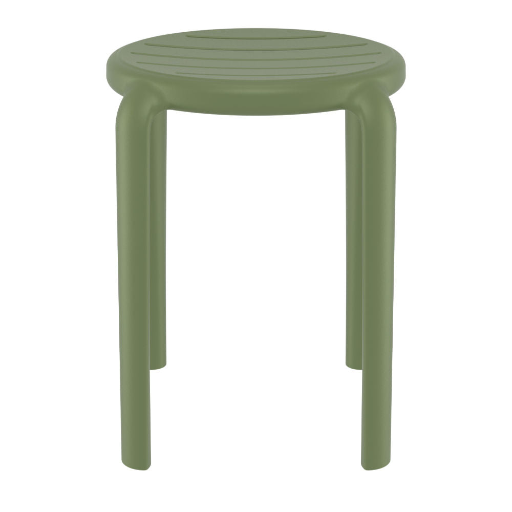 Compamia Tom Resin Dining Stool in Black/Dark Gray/Taupe/Marsala/Olive Green/White - Set of 2
