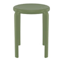 Compamia Tom Resin Dining Stool in Black/Dark Gray/Taupe/Marsala/Olive Green/White - Set of 2