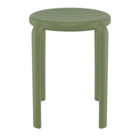 Compamia Tom Resin Dining Stool in Black/Dark Gray/Taupe/Marsala/Olive Green/White - Set of 2