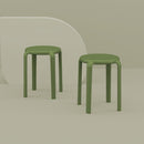 Compamia Tom Resin Dining Stool in Black/Dark Gray/Taupe/Marsala/Olive Green/White - Set of 2