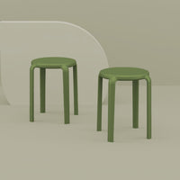 Compamia Tom Resin Dining Stool in Black/Dark Gray/Taupe/Marsala/Olive Green/White - Set of 2