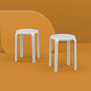 Compamia Tom Resin Dining Stool in Black/Dark Gray/Taupe/Marsala/Olive Green/White - Set of 2