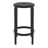 Compamia Tom Resin Counter Stool in Black/Dark Gray/Taupe/Marsala/Olive Green/White - Set of 2