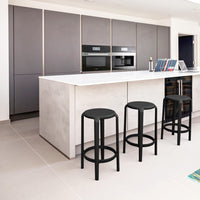 Compamia Tom Resin Counter Stool in Black/Dark Gray/Taupe/Marsala/Olive Green/White - Set of 2