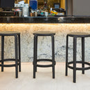 Compamia Tom Resin Counter Stool in Black/Dark Gray/Taupe/Marsala/Olive Green/White - Set of 2