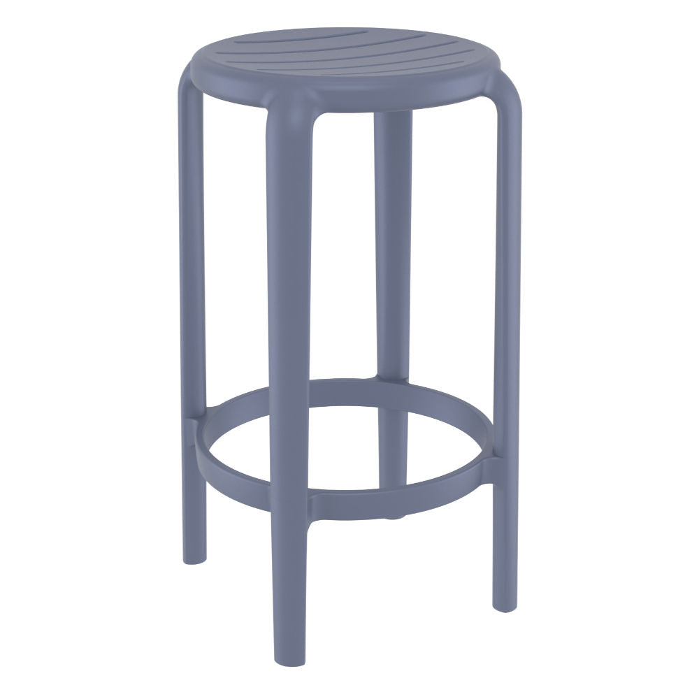 Compamia Tom Resin Counter Stool in Black/Dark Gray/Taupe/Marsala/Olive Green/White - Set of 2