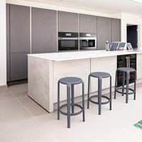 Compamia Tom Resin Counter Stool in Black/Dark Gray/Taupe/Marsala/Olive Green/White - Set of 2