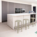 Compamia Tom Resin Counter Stool in Black/Dark Gray/Taupe/Marsala/Olive Green/White - Set of 2