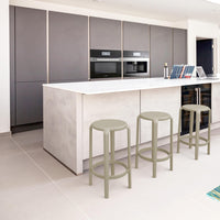 Compamia Tom Resin Counter Stool in Black/Dark Gray/Taupe/Marsala/Olive Green/White - Set of 2