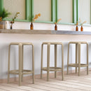 Compamia Tom Resin Counter Stool in Black/Dark Gray/Taupe/Marsala/Olive Green/White - Set of 2