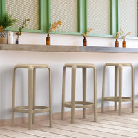 Compamia Tom Resin Counter Stool in Black/Dark Gray/Taupe/Marsala/Olive Green/White - Set of 2