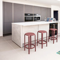 Compamia Tom Resin Counter Stool in Black/Dark Gray/Taupe/Marsala/Olive Green/White - Set of 2