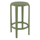 Compamia Tom Resin Counter Stool in Black/Dark Gray/Taupe/Marsala/Olive Green/White - Set of 2