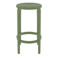 Compamia Tom Resin Counter Stool in Black/Dark Gray/Taupe/Marsala/Olive Green/White - Set of 2