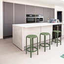 Compamia Tom Resin Counter Stool in Black/Dark Gray/Taupe/Marsala/Olive Green/White - Set of 2