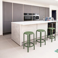 Compamia Tom Resin Counter Stool in Black/Dark Gray/Taupe/Marsala/Olive Green/White - Set of 2