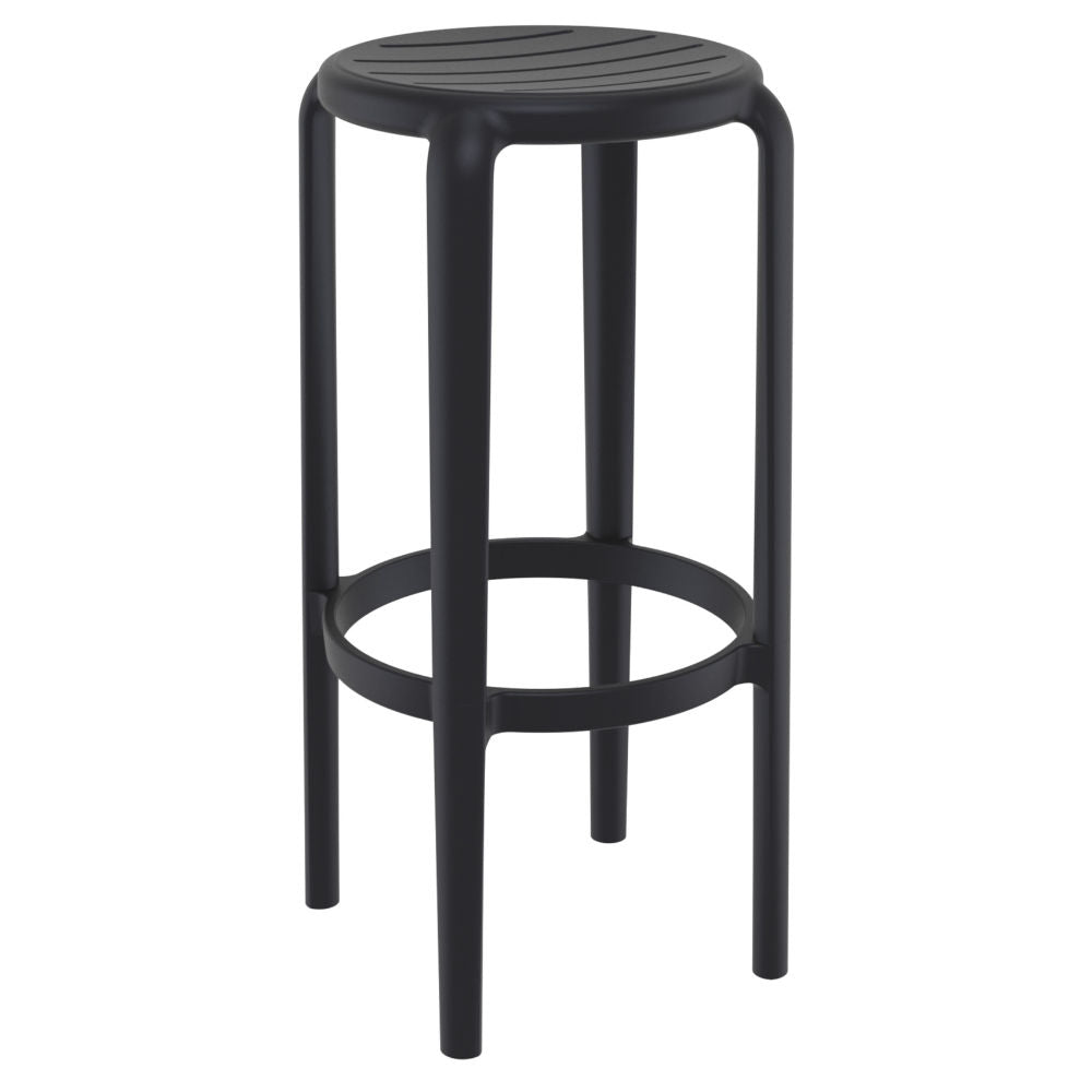 Compamia Tom Resin Bar Stool in Black/Dark Gray/Taupe/Marsala/Olive Green/White - Set of 2