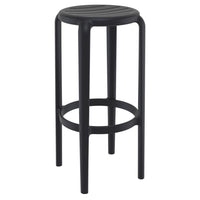 Compamia Tom Resin Bar Stool in Black/Dark Gray/Taupe/Marsala/Olive Green/White - Set of 2