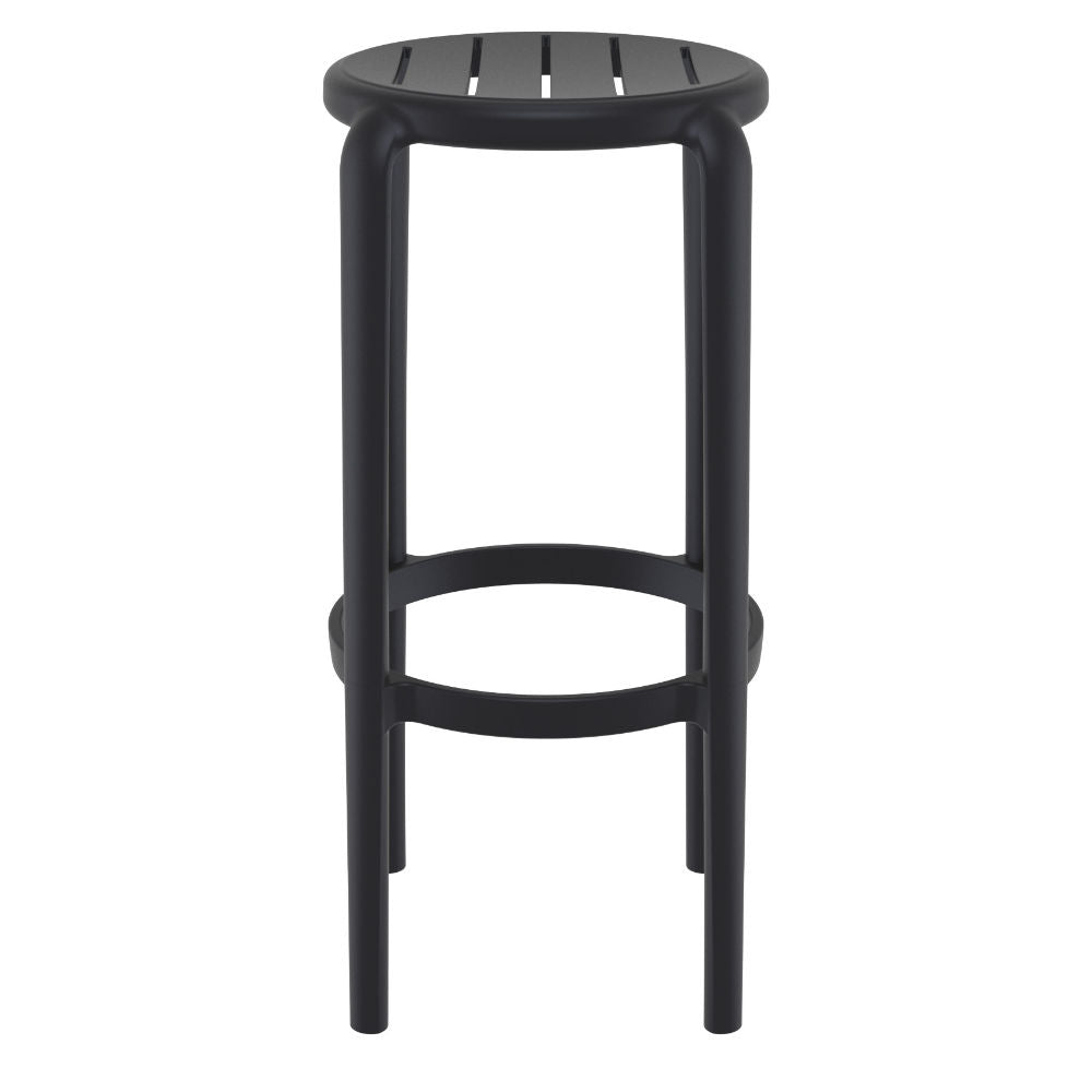 Compamia Tom Resin Bar Stool in Black/Dark Gray/Taupe/Marsala/Olive Green/White - Set of 2