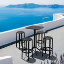 Compamia Tom Resin Bar Stool in Black/Dark Gray/Taupe/Marsala/Olive Green/White - Set of 2