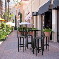 Compamia Tom Resin Bar Stool in Black/Dark Gray/Taupe/Marsala/Olive Green/White - Set of 2
