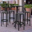 Compamia Tom Resin Bar Stool in Black/Dark Gray/Taupe/Marsala/Olive Green/White - Set of 2