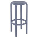 Compamia Tom Resin Bar Stool in Black/Dark Gray/Taupe/Marsala/Olive Green/White - Set of 2